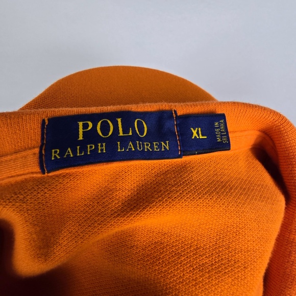 Polo Ralph Lauren Mens XL Orange #3 Summer RLPC Big Pony Rugby Crest Shirt - Picture 6 of 9